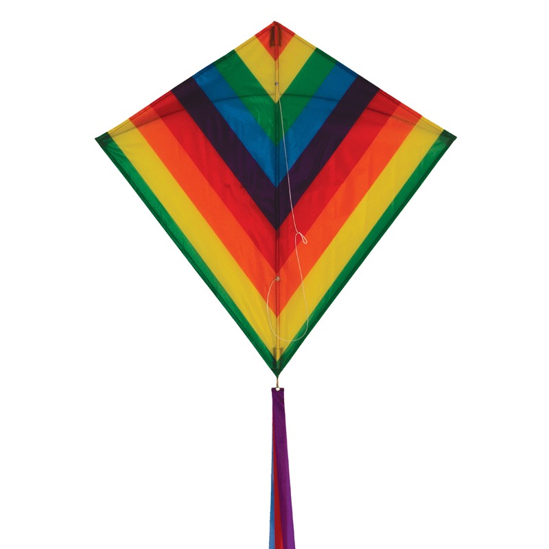 In the Breeze Rainbow Stripe 30" Diamond Kite 3176