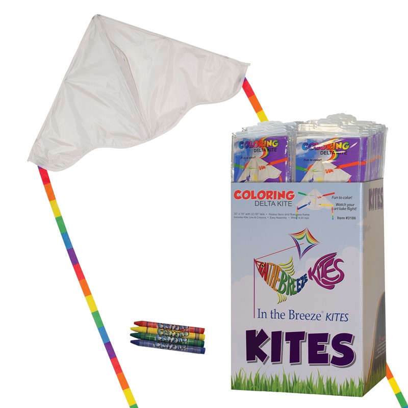 In the Breeze Delta Coloring Kite 36 PC POP Display 3186-D