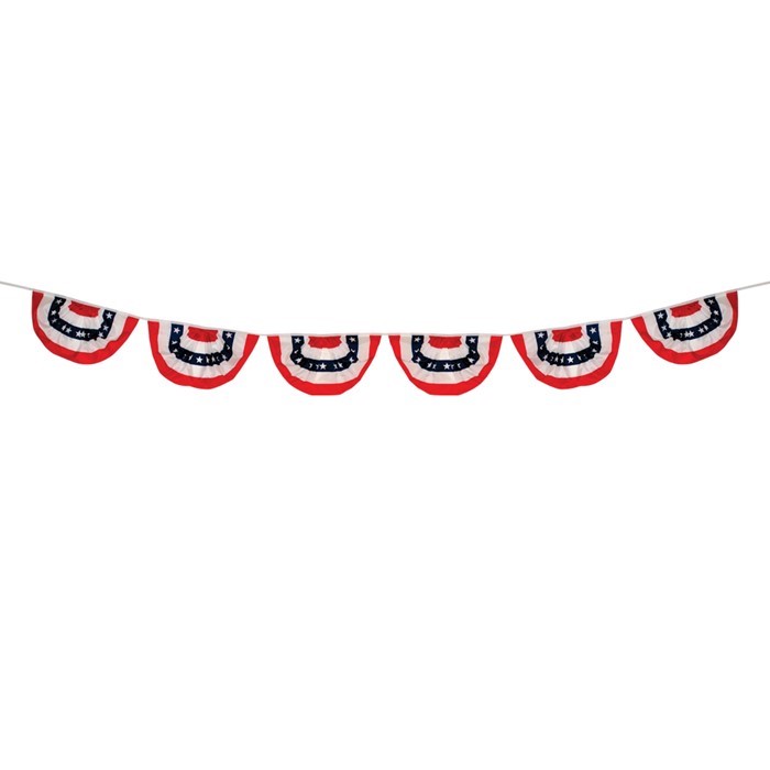 In the Breeze 6 Panel Patriotic Pleated Fan Bunting String 3680