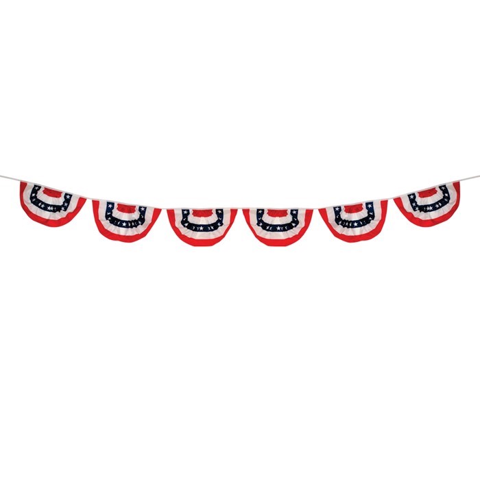 In the Breeze 6 Panel Patriotic Pleated Fan Bunting String 3680