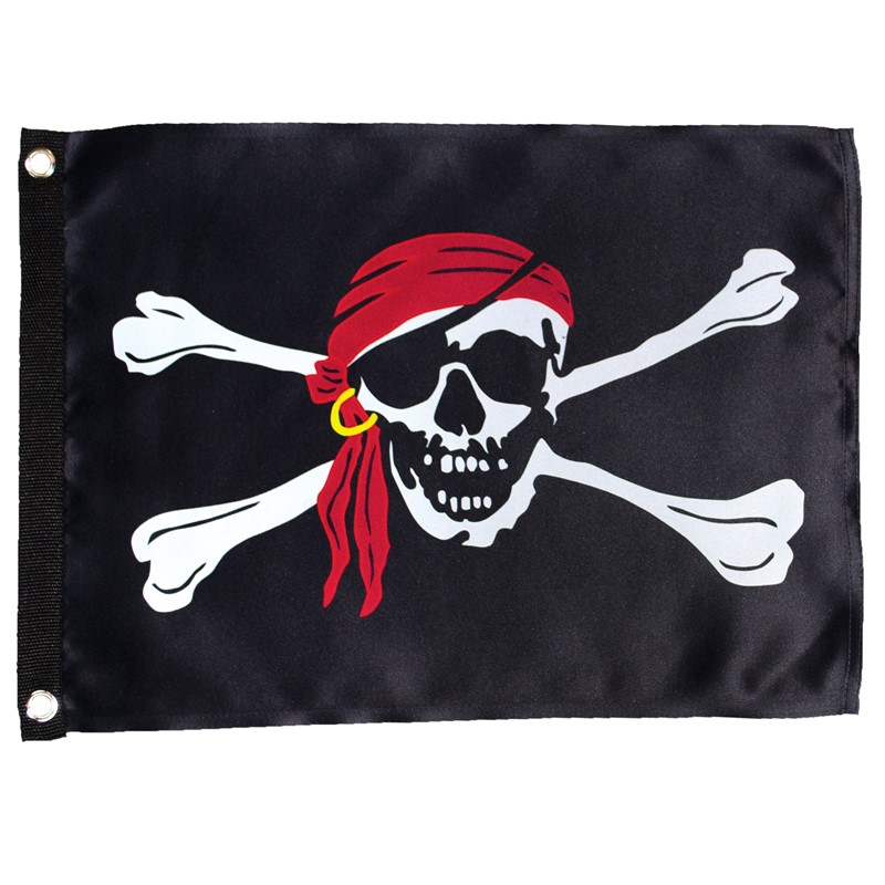 In the Breeze I'm a Jolly Roger Lustre 12x18 Grommet Flag 3683