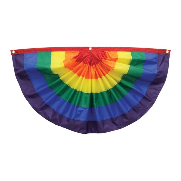 In the Breeze Pleated Fan Rainbow 2' x 4' Bunting 3687