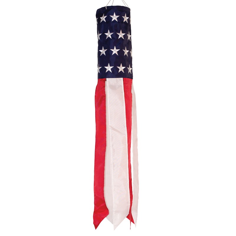 In the Breeze Embroidered Stars & Stripes 33" Value Windsock 4991