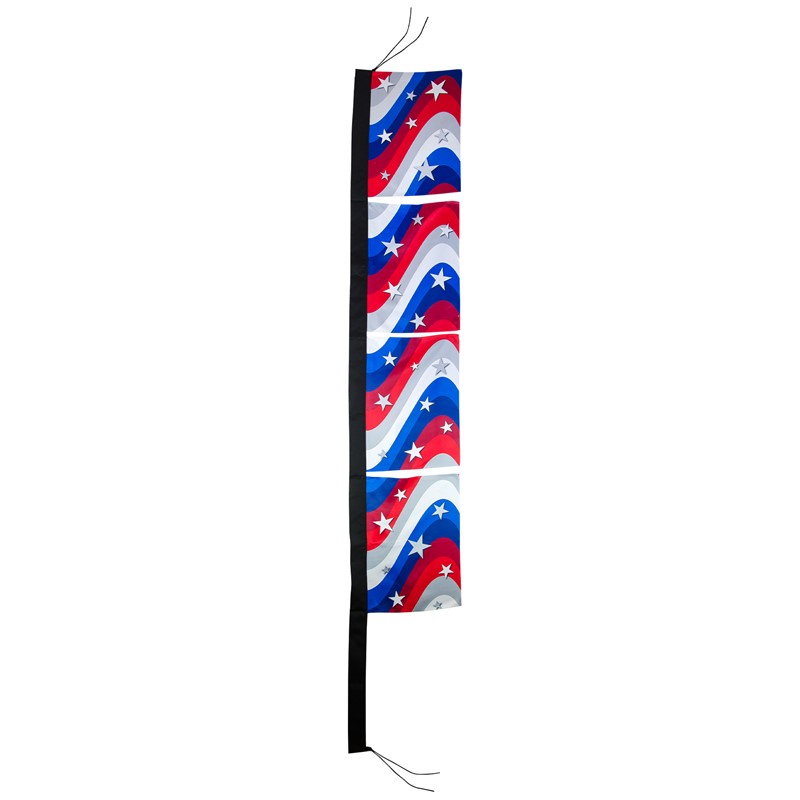 In the Breeze Stars & Stripes 17" x 82" 4-Section Banner 4539