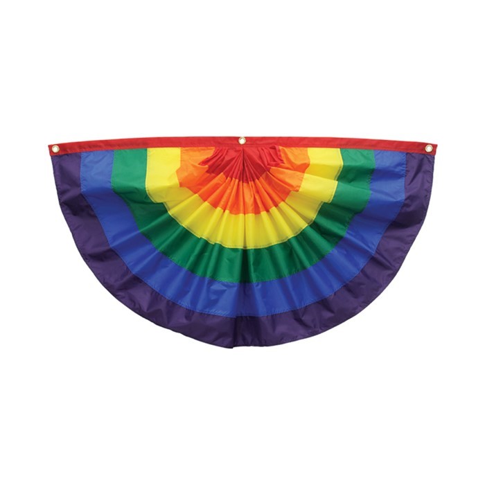 In the Breeze Rainbow Pleated Fan Bunting, 1.5' x 3' 3703