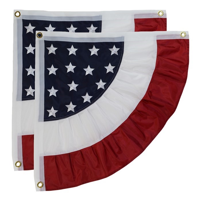 In the Breeze Patriotic Ruffle Corner Bunting, Set of 2 3707