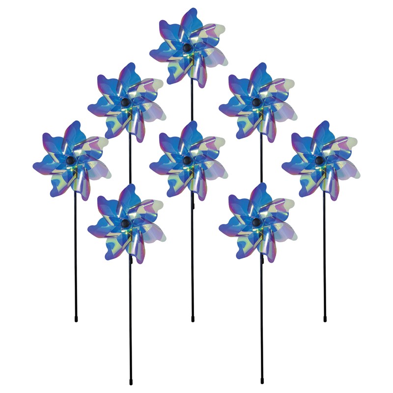 In the Breeze Iridescent 8" Pinwheel Spinner with Fiberglass Wand - 8 PC 2664