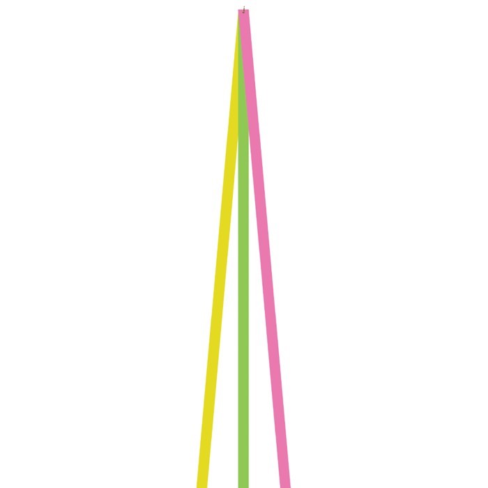 In the Breeze 12' Pink, Green & Yellow Kite Tail 3441