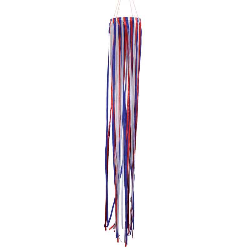 In the Breeze 39" Red, White & Blue Ribbon Windsock 5189