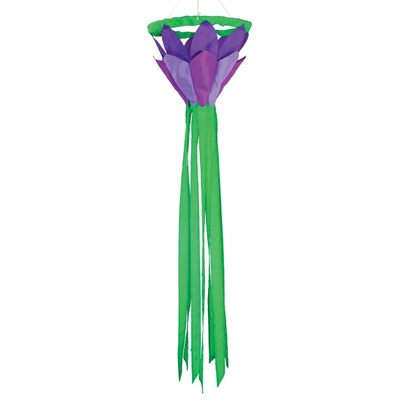 In the Breeze Purple 38" Lotus Flower Windsock 5203