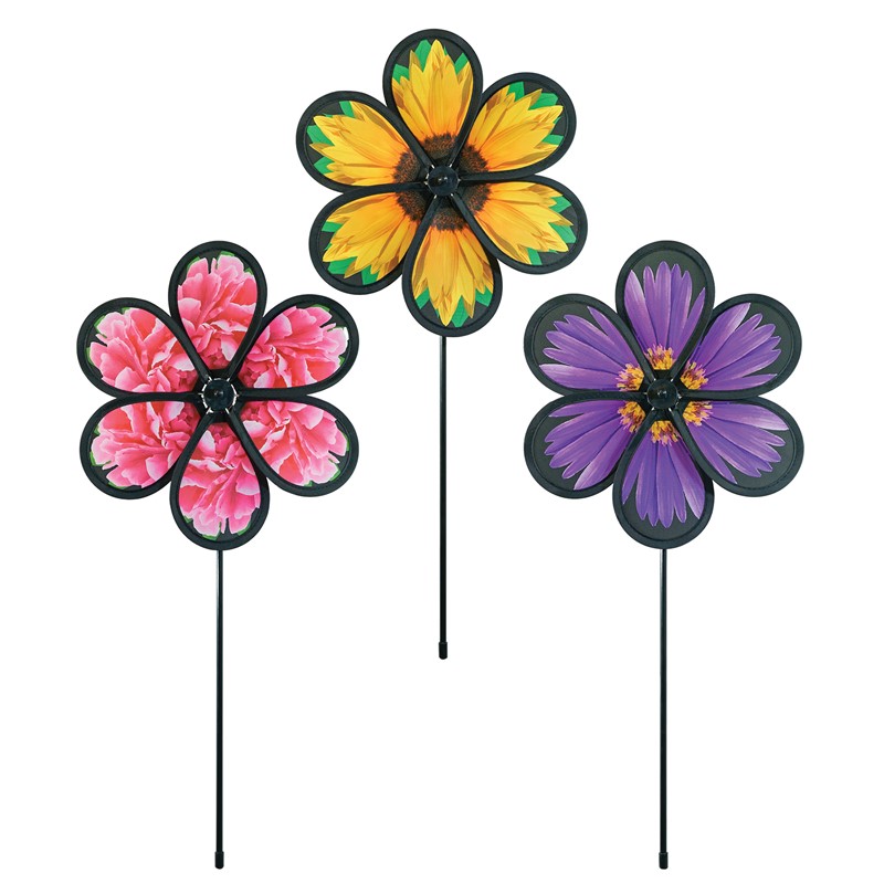 In the Breeze 10" Realistic Flower Spinner Assortment - 3 Pack 2625