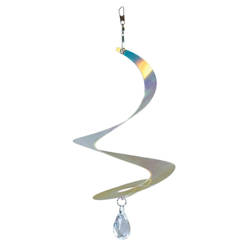In the Breeze 8" Iridescent Tear Drop Curlie with Crystal Spinner 9154