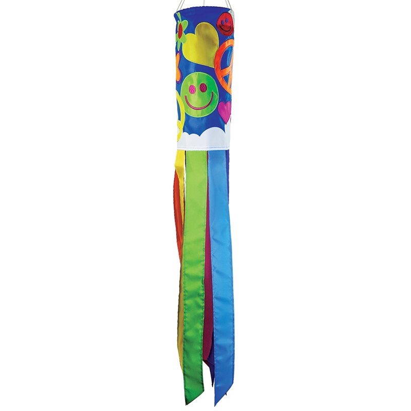 In the Breeze Peace, Love & Happiness 40" Inspiration Windsock 5214