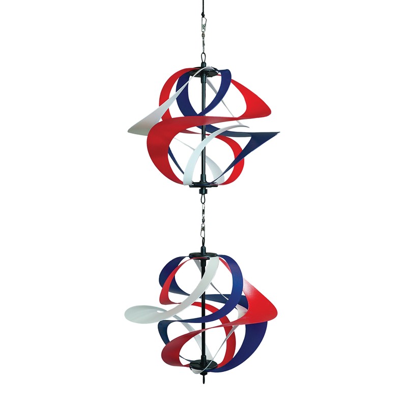 In the Breeze Red, White and Blue Poly Vortex Double Spinner 2477