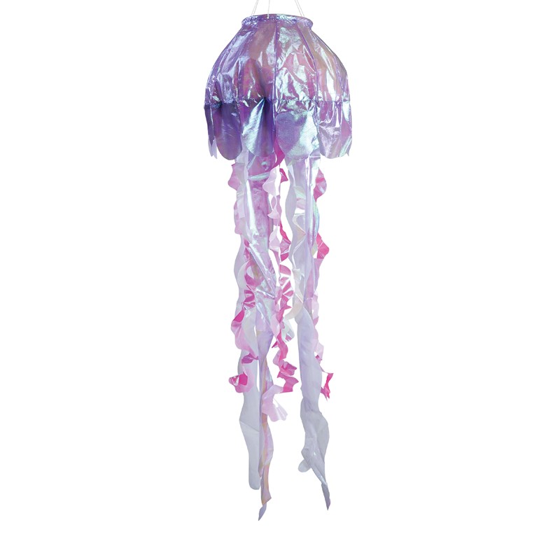 In the Breeze 40" Purple Iridescent Jellyfish 3D Windsock 5258