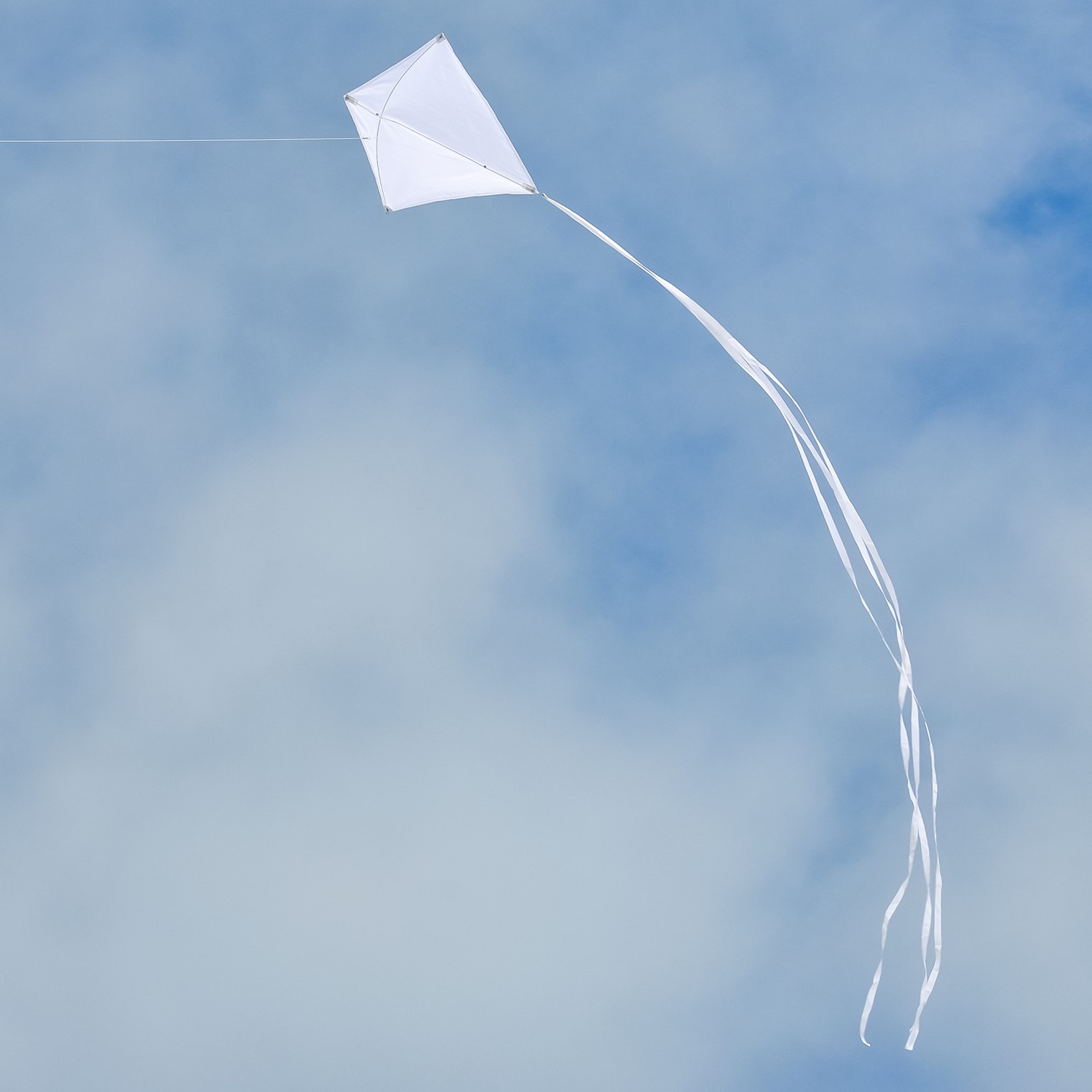 Simxkai Cometa Diamante Fácil De Volar Para Niños Y Adultos - Paquete De 4 Cometas Blancas Sin Rotulador