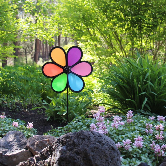 10in Neon Fusion Flower Spinner | In the Breeze | Wholesale Garden