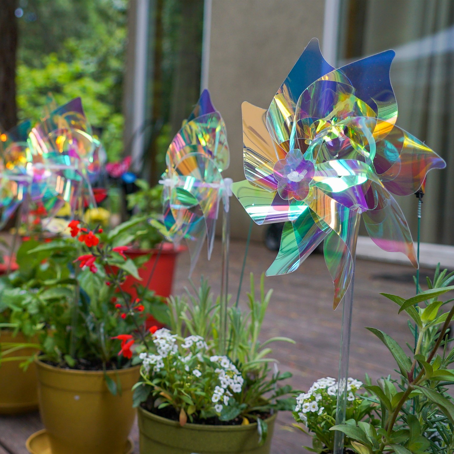 Classic Mylar Iridescent Pinwheels - 8 PC | In the Breeze