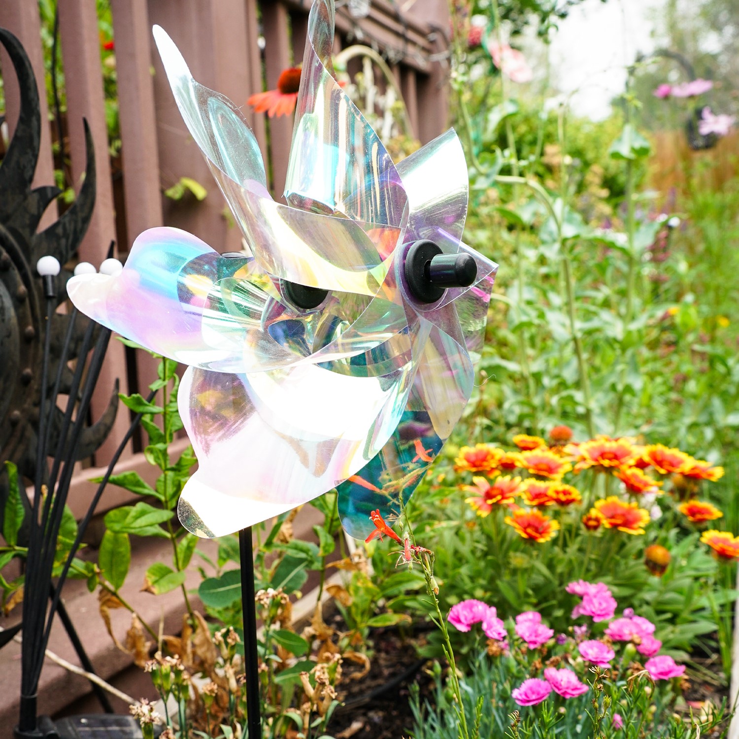 12-inch Iridescent Pinwheel Spinner | In the Breeze | Wholesale