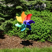 In the Breeze 12" Rainbow Poly Petal Spinner 2869 View 2