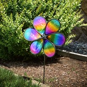 In the Breeze 12" Rainbow Whirl Flower Spinner 2872 View 2