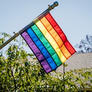 In the Breeze Rainbow 12x18 Grommet Flag 3610 View 2
