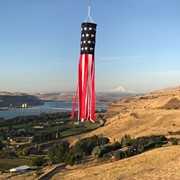 In the Breeze U.S. Stars and Stripes Embroidered 40" Windsock 4112 View 2