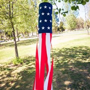 In the Breeze U.S. Stars and Stripes Printed 60" Windsock 4115 View 2