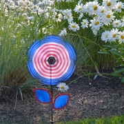 In the Breeze 12" Patriotic Flower with Leaves 2788 View 2