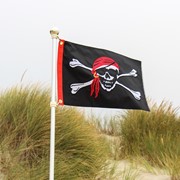 In the Breeze Jolly Roger Applique 12x18 Grommet Flag 4098 View 2