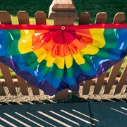 In the Breeze Pleated Fan Rainbow 2' x 4' Bunting 3687 View 2