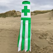In the Breeze Green Cross 40" Windsock 4999 View 2
