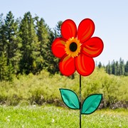 In the Breeze 19" Red Sunflower Spinner 2742 View 2