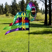 In the Breeze Open Spinner Wheel with Garden Flag & Tails 2746 View 2