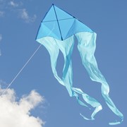 In the Breeze Blue 77" Wave Delta Kite 3227 View 2