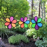 In the Breeze 10" Neon Flower Spinner Assortment - 3 Pack 2735 View 2
