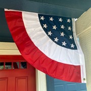 In the Breeze Patriotic Ruffle Corner Bunting, Set of 2 3707 View 2