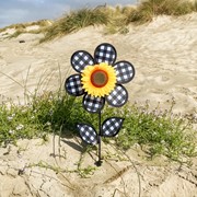 In the Breeze 12" Gingham Sunflower with Leaves 2660 View 2