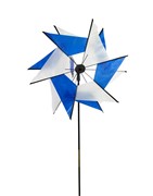 Wind Fairys Blue and White Kaleidoscope Ground Spinner WF-70223 View 2