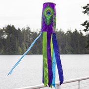 In the Breeze Peacock Feather 40" Windsock 5180 View 2