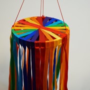 In the Breeze 24" Rainbow Ribbon Windsock 5186 View 2