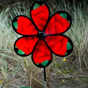 In the Breeze 13.5" Rose Spinner with Leaves 2640 View 2