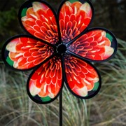 In the Breeze 13.5" Mum Spinner with Leaves 2642 View 2