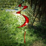 In the Breeze 29" Red Twister Tail 5197 View 2