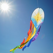 In the Breeze 22" Sun & Rainbow Dancing Dragon Kite 3351 View 2