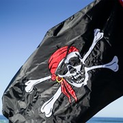 In the Breeze Jolly Roger Embroidered 3x5 Double Sided Grommet Flag 3712 View 2