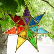 In the Breeze Rainbow Seven Point Star Tealight Lantern GT-9214 View 2