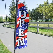 In the Breeze 4' Heavy Duty Open Stars & Stripes Double Sided Feather Banner 4550 View 2