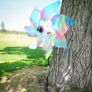 In the Breeze 18" Striped Iridescent Pinwheel Spinner 2622 View 2
