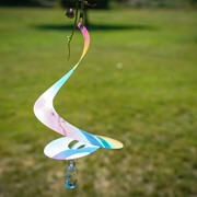 In the Breeze 8" Striped Iridescent Tear Drop Curlie with Crystal Spinner 9157 View 2
